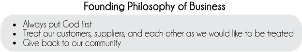Founding Philosophy of our family business