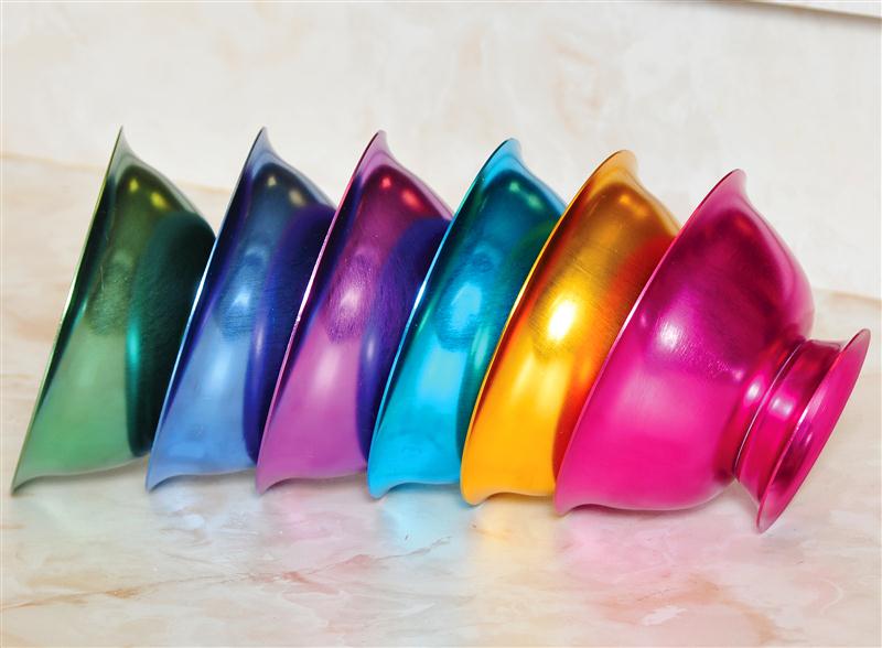 metal ice cream bowls, six colors