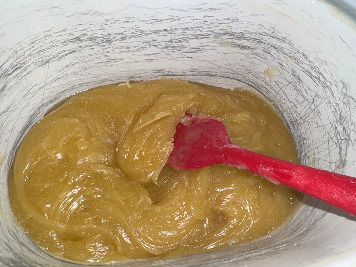 Finished liquid soap in slow cooker