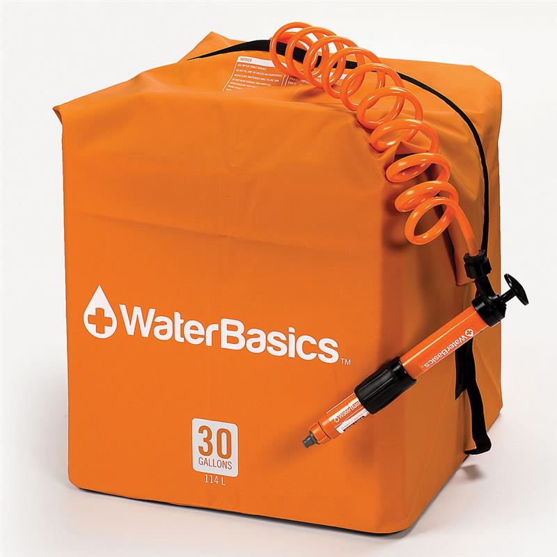 It's what every home needs - a place to store water for emergencies and a way to make it safe to drink. Holds up to 30 gallons. At Lehmans.com.