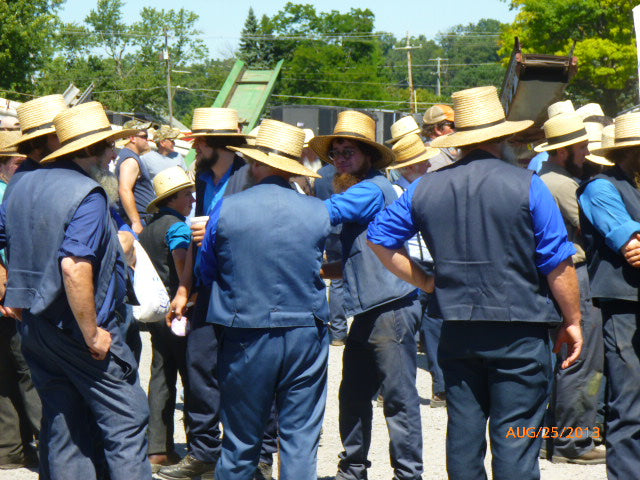 Kidron's farm machinery sales, held on the Kidron Auction grounds, bring large numbers of Amish and non-Amish visitors to the village.
