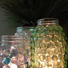Beeswax tealights, Ball® canning jars