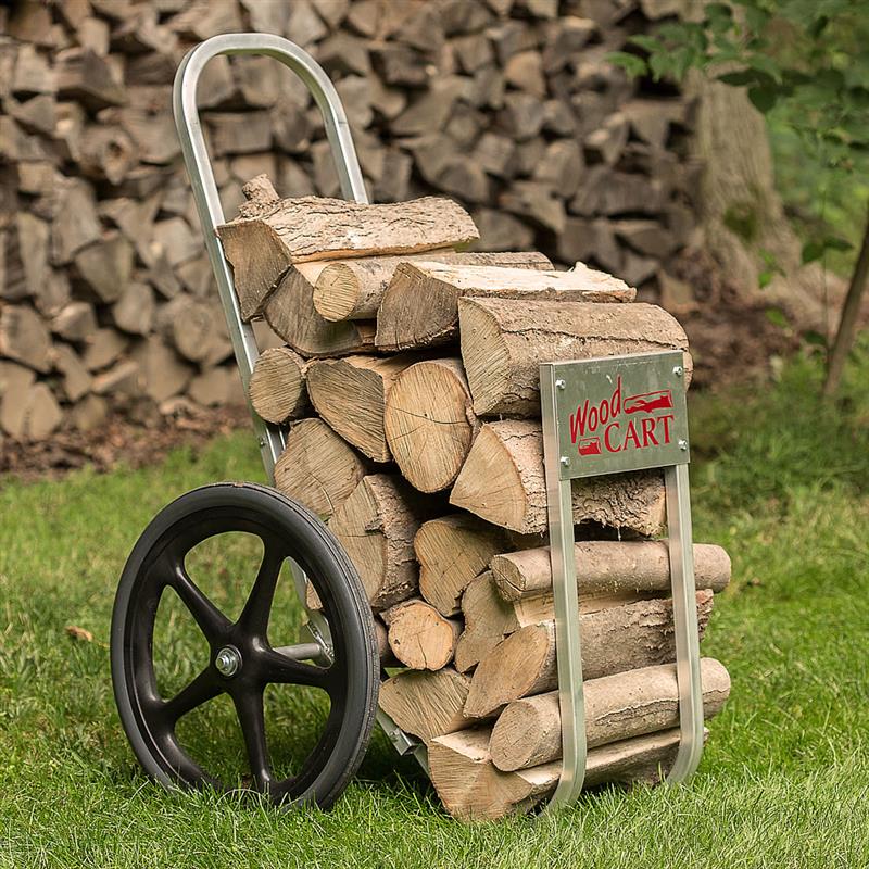 Our Amish-Made Wood Cart fits through a standard doorway, so you can take your firewood right to your stove or fireplace. It even can go up the stairs. At Lehmans.com and our store in Kidron, Ohio.