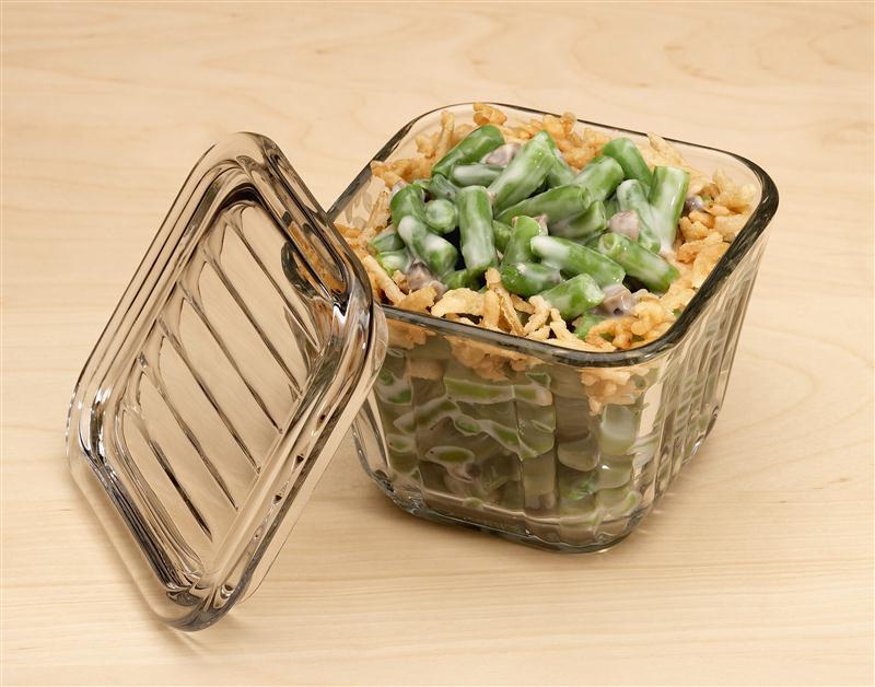 Glass baking and storage dish