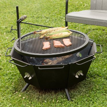 Backyard Fire Pit Grill Grilling, Fire Pit And Grill