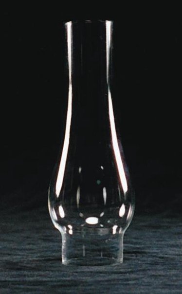 VTG GLASS OIL HURRICANE LAMP GLASS CHIMNEY GLOBE SHADE 10" TALL 2.5" BASE 2" Top 