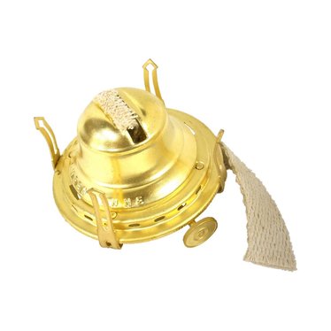 One Kerosene Oil Lamp Burner  #2 Size New Polished Brass 
