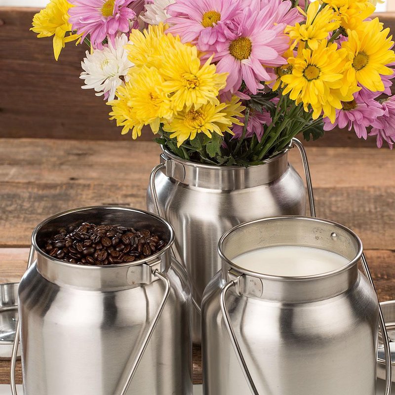 Stainless Steel Milk Can Capacity 4 Liter Milk Pot Milk Dispenser 