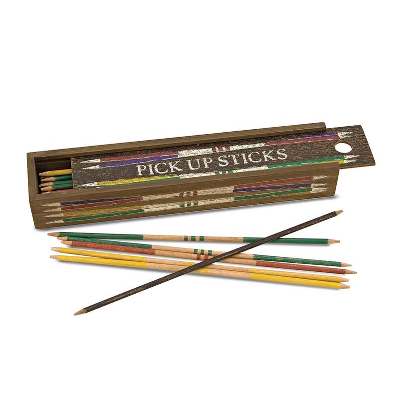 Wooden Retro Traditional Colourful Party Boxed Pick Up Sticks Game 