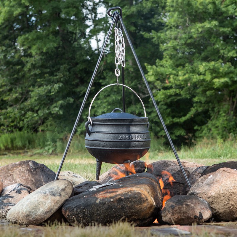 Outdoor Camping Tripod Portable Cooking Campfire Pot Holder Picnic Cast-US Stock 