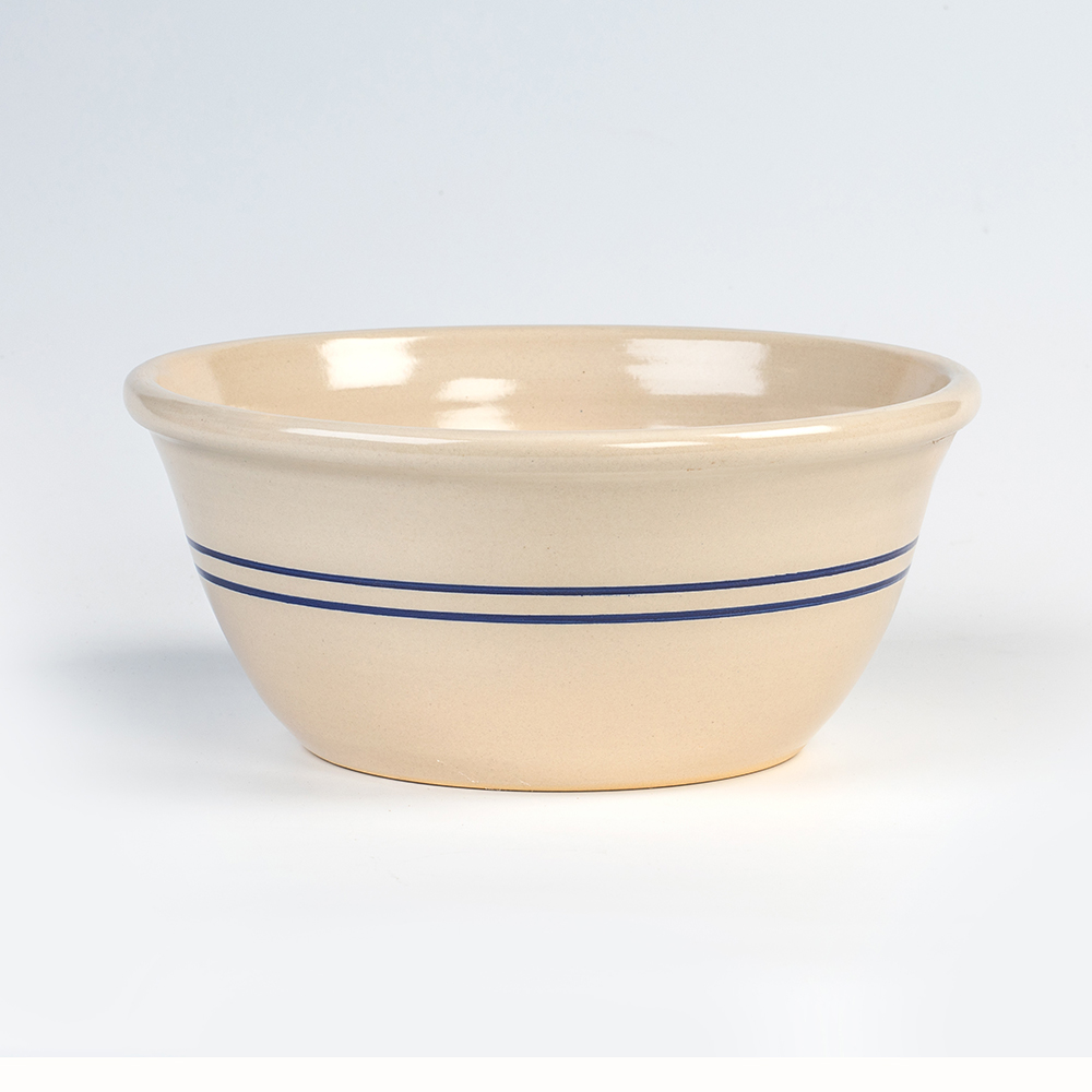 12 Heritage Blue Stripe Stoneware Mixing Bowl