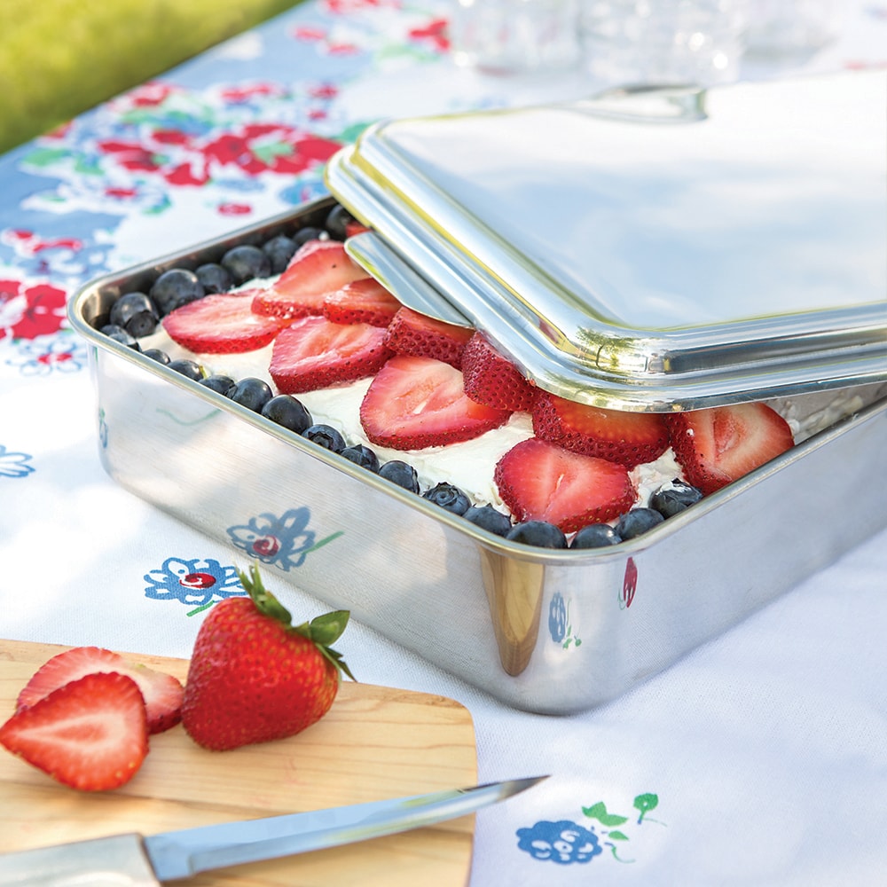 Stainless Steel Cake Pan with Lid - $39.99 - BUY NOW